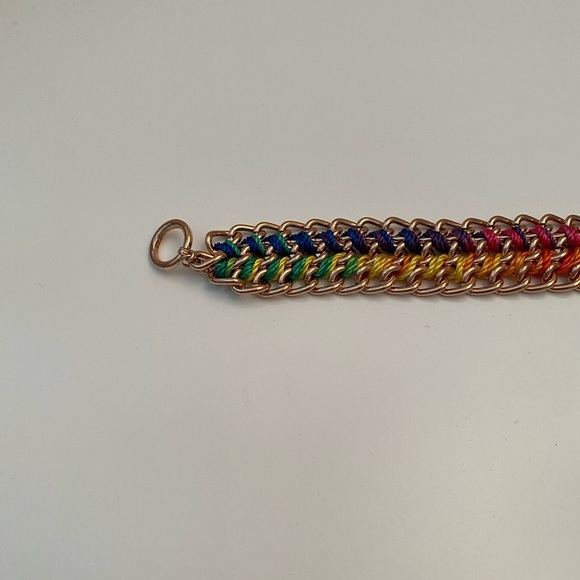 Gold And Rainbow Chain Link Bracelet Set. - Picture 6 of 7